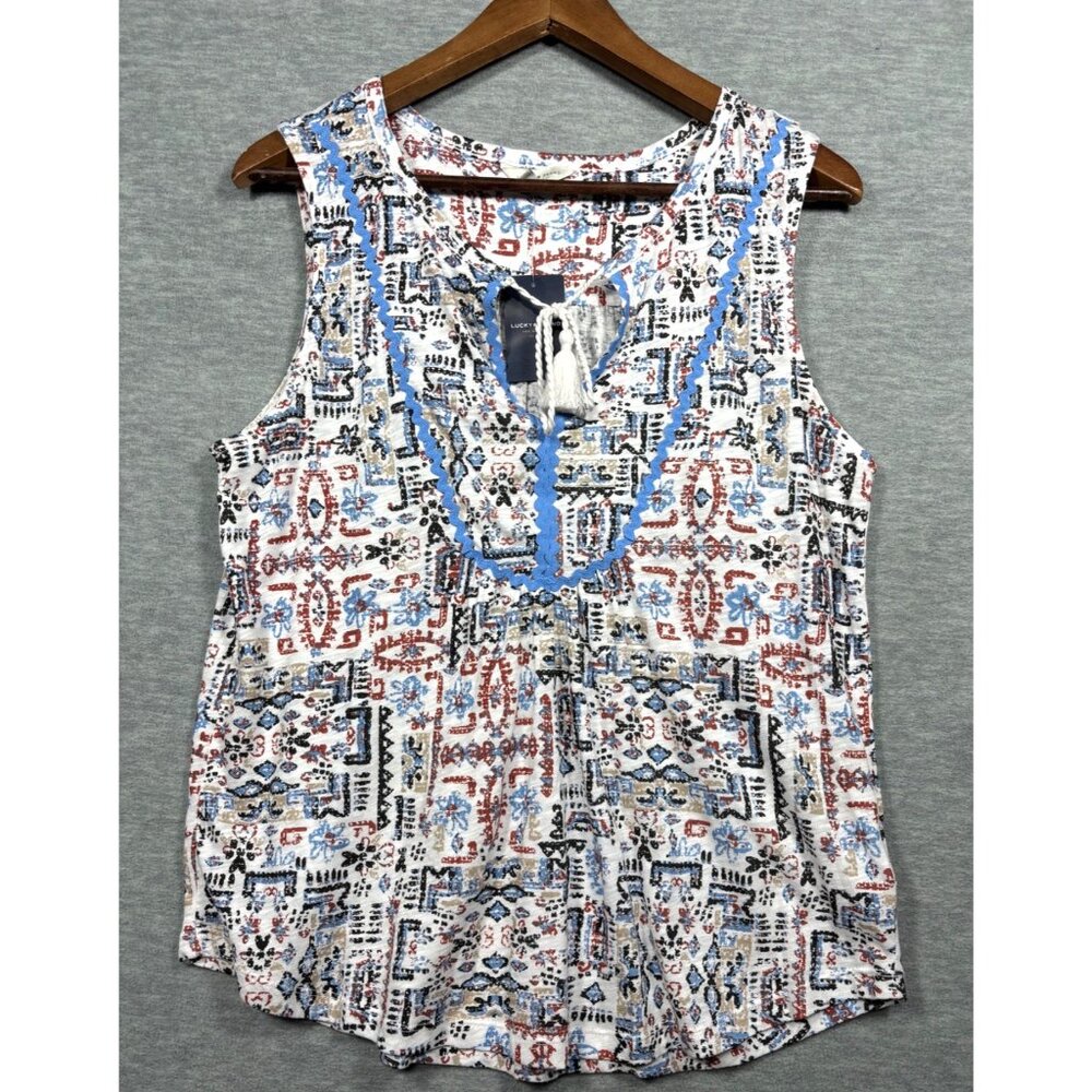 Lucky Brand Womens‎ Tank Top M Sleeveless Boho Style Summer Casual